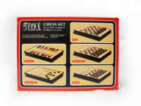 Набор игр 5 в 1 (шахматы + шашки + нарды+ куран (мельница)) с магнитной доской